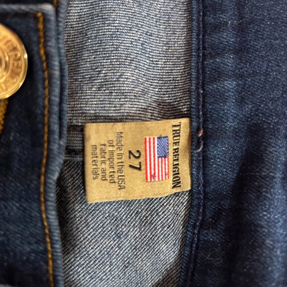 True Religion Becca Crystal Mid Rise Bootcut Blue Jeans Women’s Size 27 - Picture 4 of 5